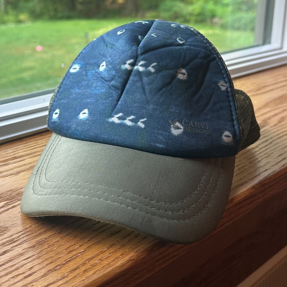 Carve Designs Blue and Green Cap
